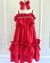 Vestido vermelho Amélie (acompanha laço de cabelo)