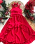 Vestido Leticia Mullet vermelho de amarração nas costas na internet