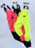 Macaquinho Rosa neon com detalhes pretos e zíper - loja online