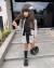 Conjunto de saia e casaco tweed preto e branco Manuela - comprar online