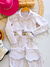 Conjunto de calça boiadeira e cropped branco - Estilosa Kids / Loja Online Moda Infantil