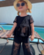 Conjunto de calça e blusa preta renda Selena - Estilosa Kids / Loja Online Moda Infantil