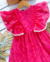 Vestido rosa com detalhes cru rendado Monique - Estilosa Kids / Loja Online Moda Infantil