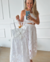 Conjunto de saia midi e top flor branco richilieu Serena - Estilosa Kids / Loja Online Moda Infantil