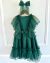 Vestido de tule verde Valentina (acompanha laço de cabelo) - comprar online