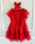 Vestido de tule vermelho Isadora (acompanha laço de cabelo) - comprar online