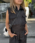 Conjunto de calça e colete preto Liz - loja online