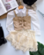 Conjunto de saia babados renda e cropped laços (com ou sem camisa)