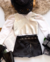 Conjunto de short saia preto courino zíper, camisa branca manga comprida e cropped (opção de cor) - Estilosa Kids / Loja Online Moda Infantil