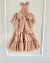 Vestido de lurex rosê gold Belinda - loja online