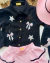 Conjunto de short rosa e camiseta preta laços boiadeira na internet