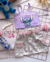 Conjunto de saia cargo metalizada e cropped lilás STITCH com nome personalizado