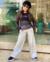 Conjunto de calça metalizada , top e blusa tule Antonela (opção de cor) - comprar online