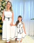 Vestido branco com detalhes pretos Isabela