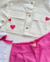 Conjunto de short rosa e jaqueta veludo cotelê off STITCH - loja online