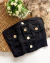 Cropped jeans preto botões - comprar online
