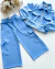 Conjunto de calça cargo e jaquetinha azul Fabíola - comprar online