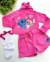 Conjunto de short e jaqueta rosa pink veludo STITCH - Estilosa Kids / Loja Online Moda Infantil