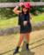 Conjunto de saia e colete franja courino preto - loja online
