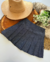 Saia jeans plissada