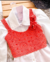 Conjunto de saia e cropped laranja renda crochê e camisa branca - Estilosa Kids / Loja Online Moda Infantil