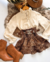 Conjunto de saia babados com lastex oncinha e bata de amarrar off white - comprar online