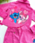Conjunto de short e jaqueta rosa pink veludo STITCH