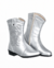 Bota texana infantil prateada