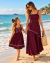 Kit de vestido mãe e filha bordô Flávia