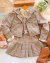 Casaco de tweed marrom com azul - Estilosa Kids / Loja Online Moda Infantil
