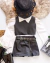 Conjunto de short saia preto courino zíper, camisa branca manga comprida e cropped (opção de cor) - comprar online