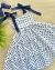 Vestido de poá branco com marinho Berenice na internet