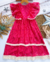Imagem do Vestido rosa com detalhes cru rendado Monique