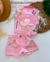 Conjunto de short e colete ROSA personalizado com franjas pratas boiadeira