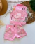 Conjunto de short e colete ROSA personalizado com franjas pratas boiadeira