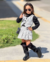 Conjunto de saia pregas e colete branco e preto Tweed Alana (com ou sem blusa preta) - loja online