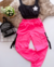 Conjunto de calça cargo rosa pink e cropped preto estrela - comprar online