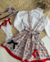 Conjunto de salopete de amarrar preto e branco com camisa branca Eleonora (acompanha laço de cabelo) - Estilosa Kids / Loja Online Moda Infantil