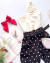 Conjunto de calça poá e blusa um Ombro branca flor - comprar online