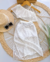 Conjunto de saia listrada com transparência e cropped de um ombro (acompanha short por baixo) - comprar online