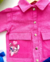 Conjunto de short e jaqueta rosa pink veludo STITCH - loja online