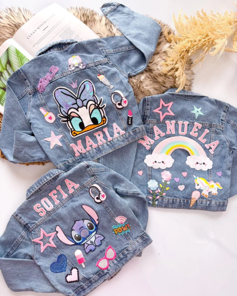 Jaqueta jeans destroy (personalizada com nome) - comprar online