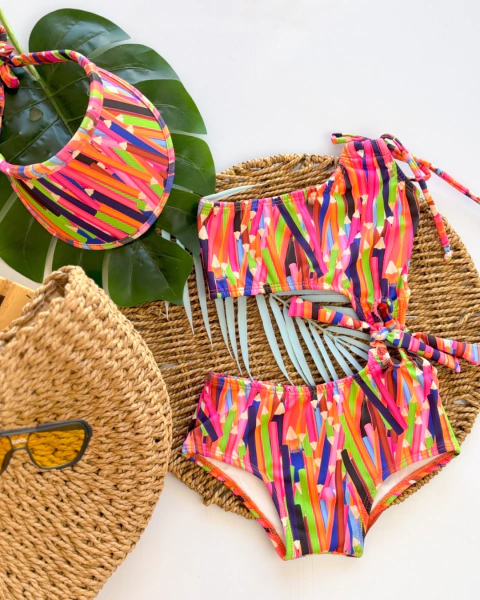 Maiô/biquini lápis COM viseira