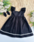 Vestido preto com laço branco Anita na internet