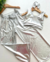 Conjunto de calça metalizada e cropped (opção de cor) - loja online