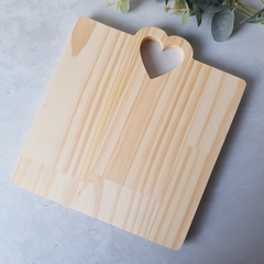 Tabla cuadrada corazon