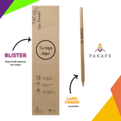Lapiz de madera Grabado + blister