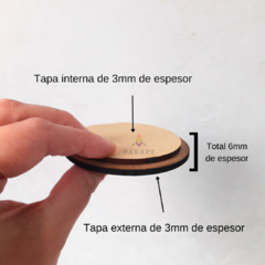 Tapas para velas mdf Negro 5 a 7 cm - comprar online