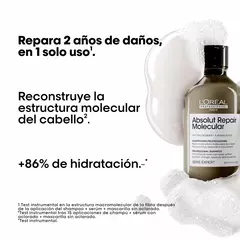 Shampoo Absolut Repair Molecular X300ml Serie Expert- L'Oréal en internet