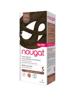 Coloración Nougat 5 Castaño Claro Sin Oxidantes Ni Amoniaco Plumari - comprar online